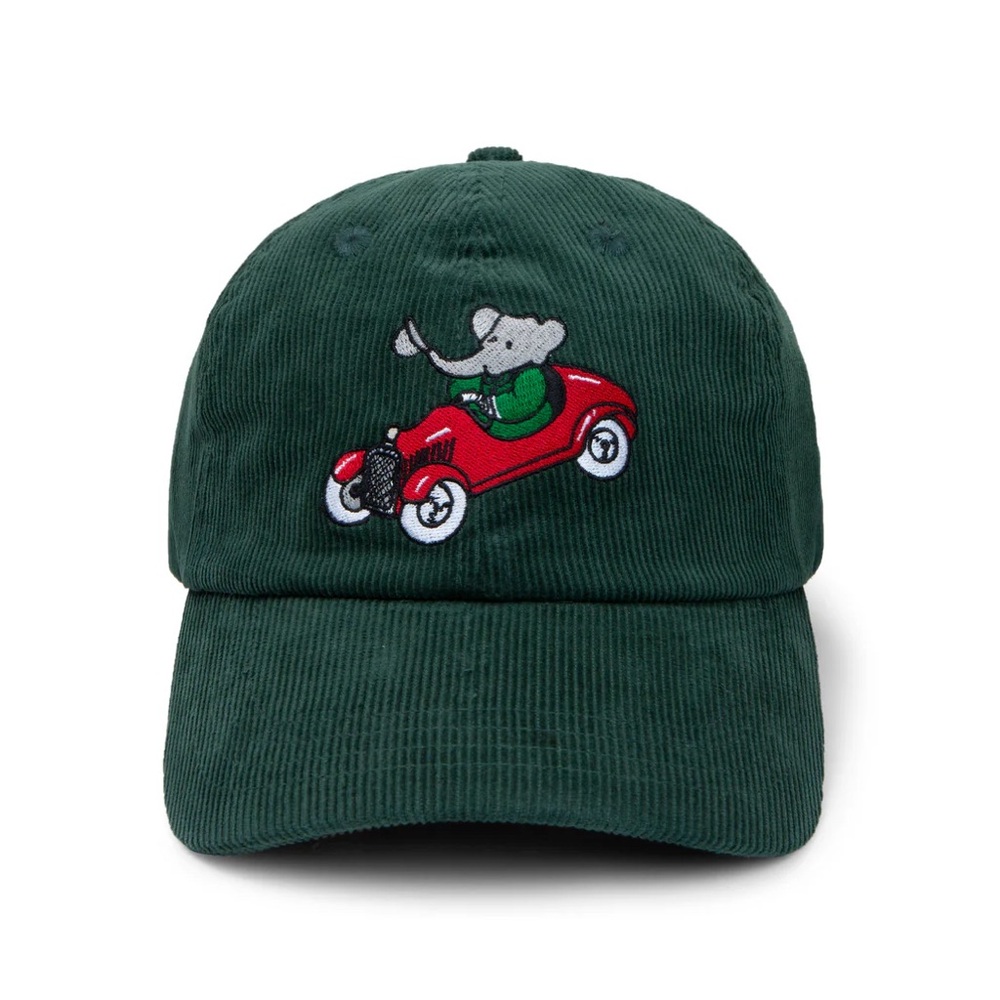 Rowing Blazers Babar Sportscar Corduroy Dad Hat Green